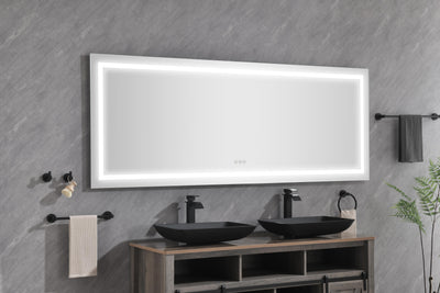72" LED Bathroom Mirror with Front and Backlight