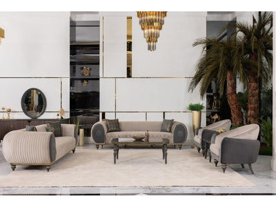 Capella Beige/Gray Living Room Set