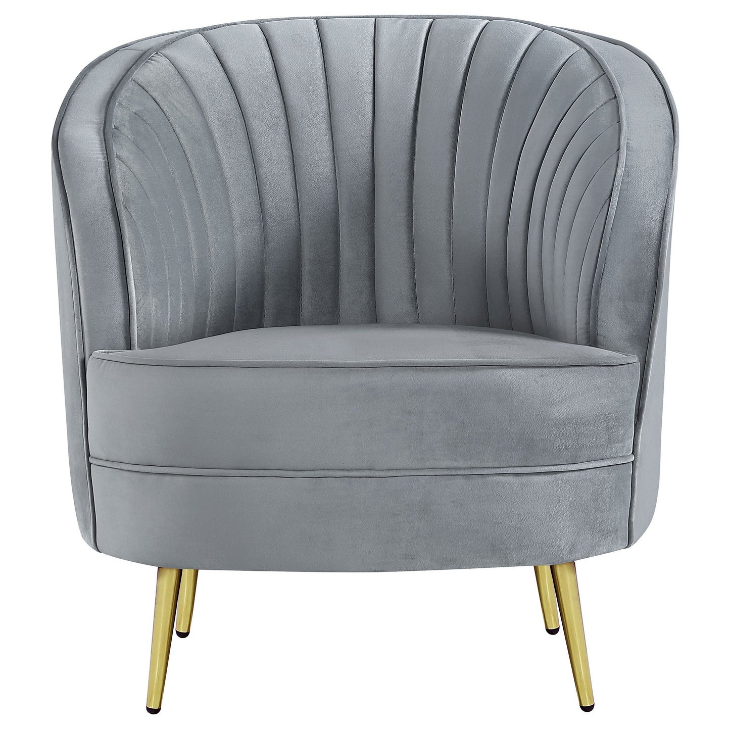 Grey Velvet Accent Chair