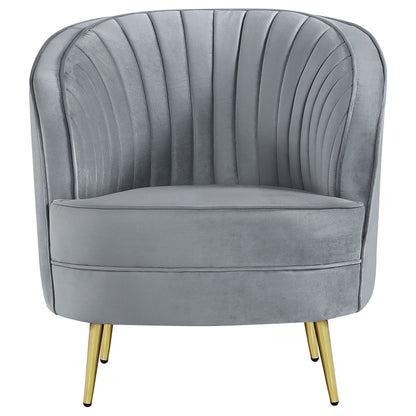 Grey Velvet Accent Chair