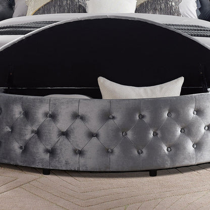 1pc Unique Round Glam Bed