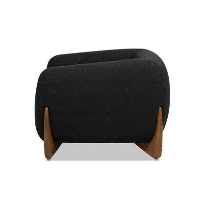 Alpine 44" Sherpa Arm Chair, Ebony