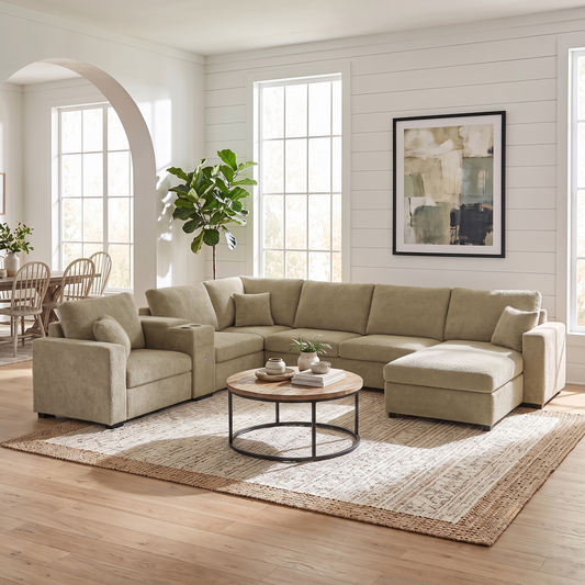 5-Seat Modular Sectional Sofa Couch