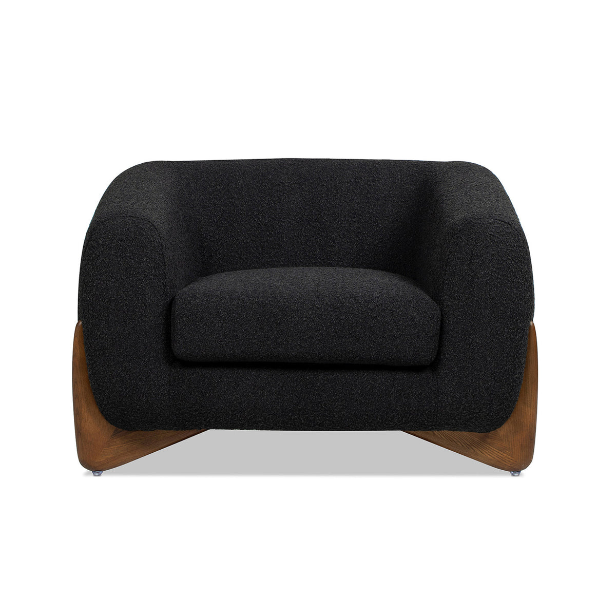 Alpine 44" Sherpa Arm Chair, Ebony
