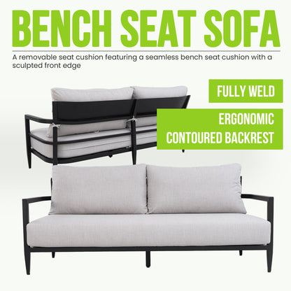 6PC Outdoor Conversation Set with Swivel Club Chairs