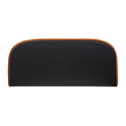 Burnt Velvet King Platform Bed with Puffy Grounded Headboard