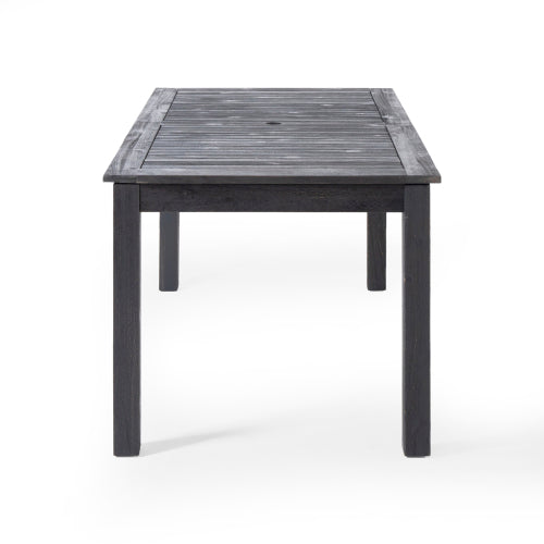 9-Piece Outdoor Dining Set with Extendable Acacia Wood Table and Cushioned Chairs