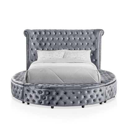 1pc Unique Round Glam Bed