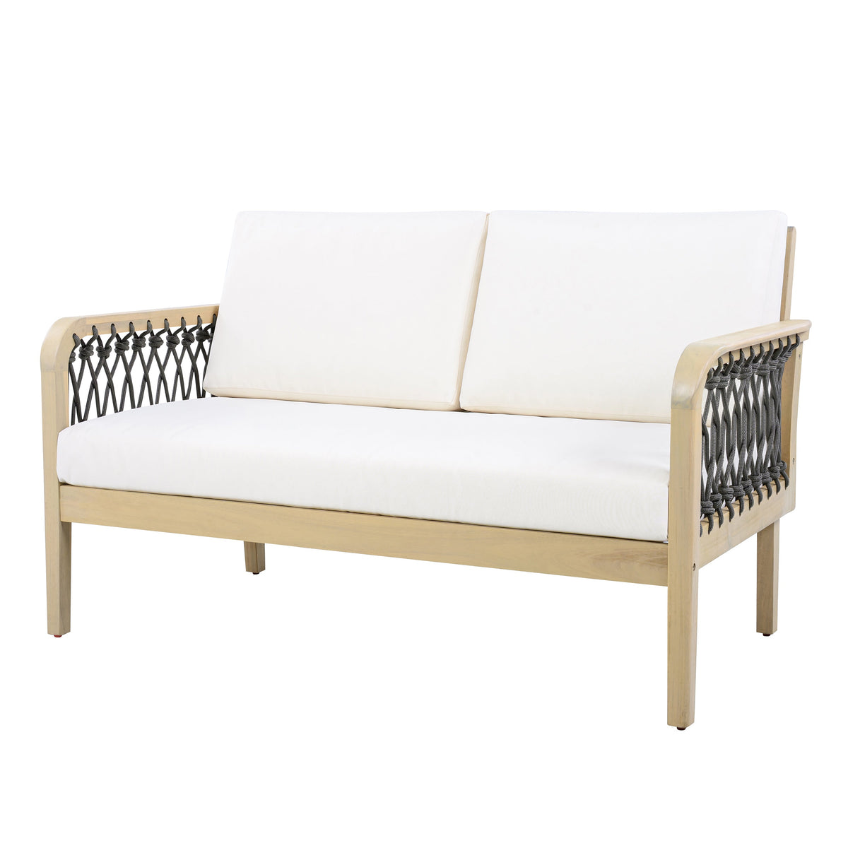 4-Piece Acacia Wood Outdoor Patio Furniture Set