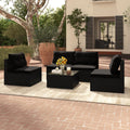 5-Piece Outdoor Patio Furniture Set with Cushions and Coffee Table