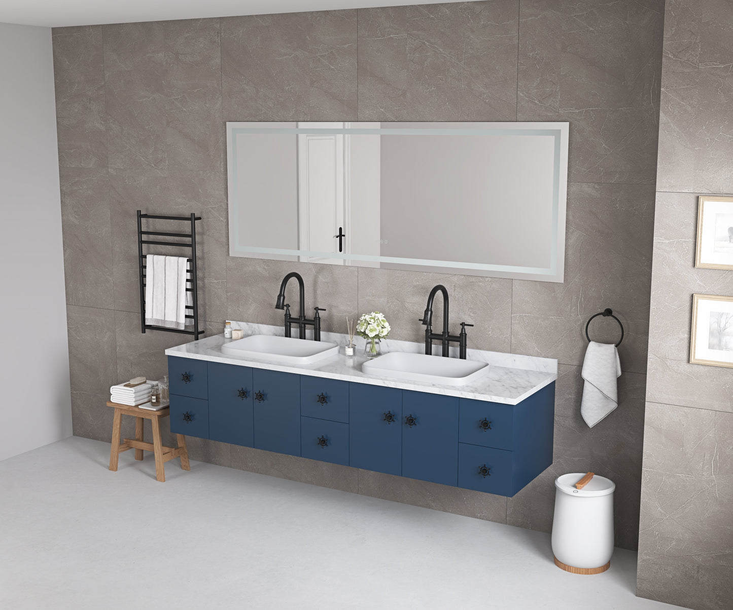 72" LED Bathroom Mirror with Front and Backlight