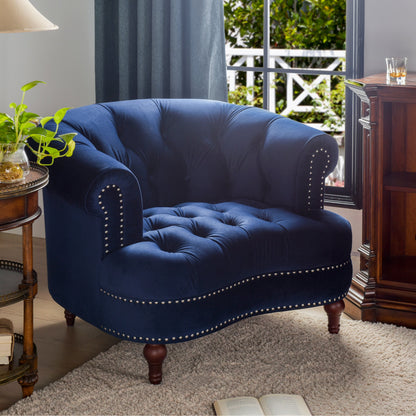 La Rosa Victorian Tufted Upholstered Accent Chair