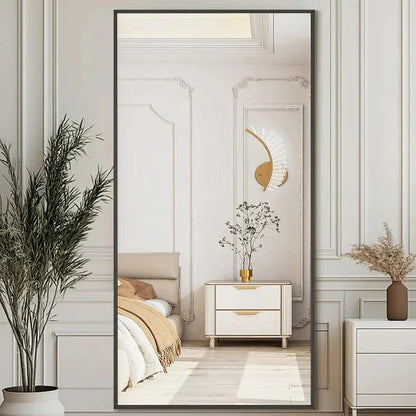 MELOMOIR Rectangular Oversized Floor Mirror – 72"/81" Full Length Black