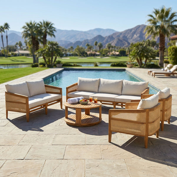 TOPMAX 5-Piece Acacia Wood Patio Furniture Set