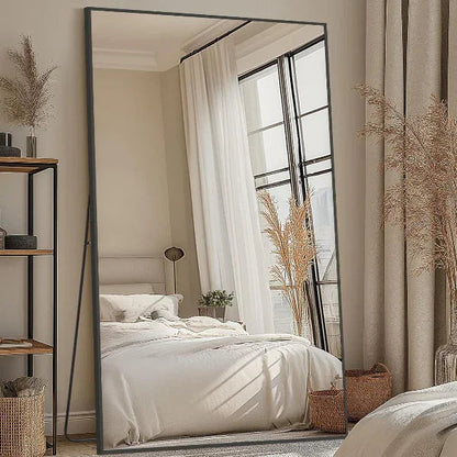 MELOMOIR Rectangular Oversized Floor Mirror – 72"/81" Full Length Black