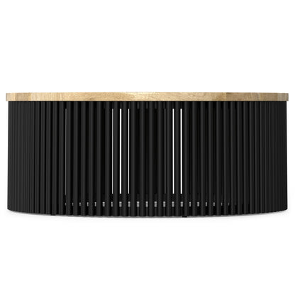 Demy 35 Inch Wide Solid Mango Wood Coffee Table