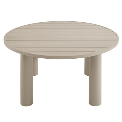Nautica 5-Piece Round Outdoor Patio Aluminum Dining Table and Chairs Set