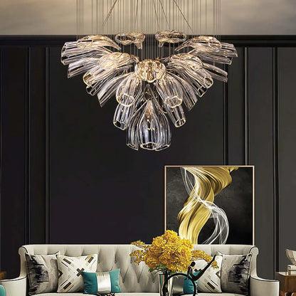 Glass Lotus Chandelier