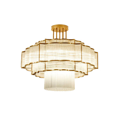 Layered Crystal Ceiling Light