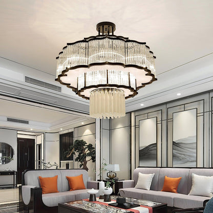 Layered Crystal Ceiling Light