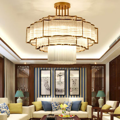 Layered Crystal Ceiling Light