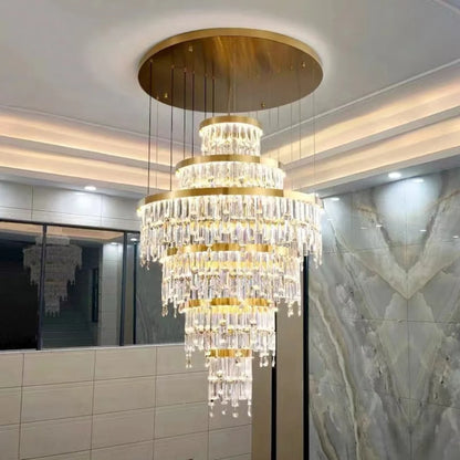 Prazzo Ring Staircase Crystal Chandelier