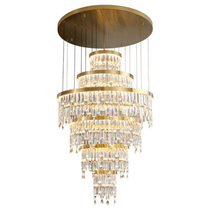 Prazzo Ring Staircase Crystal Chandelier