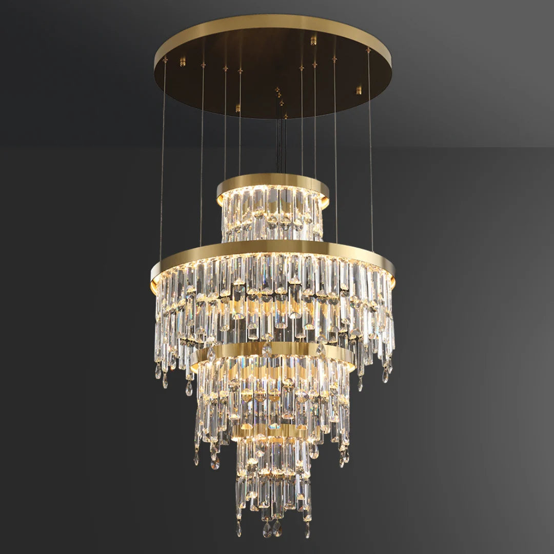 Prazzo Ring Staircase Crystal Chandelier