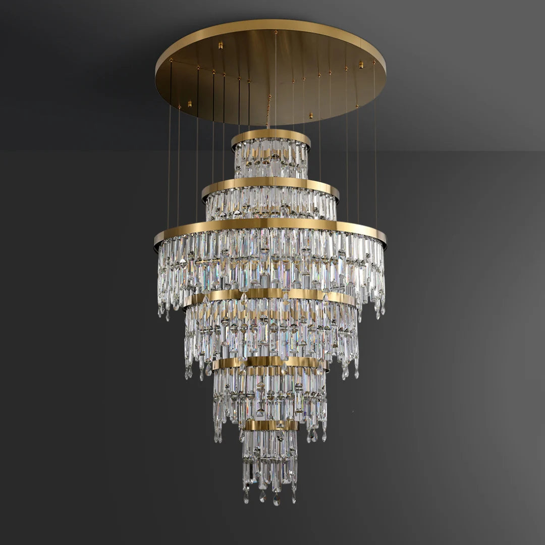 Prazzo Ring Staircase Crystal Chandelier