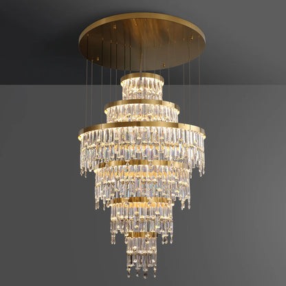 Prazzo Ring Staircase Crystal Chandelier