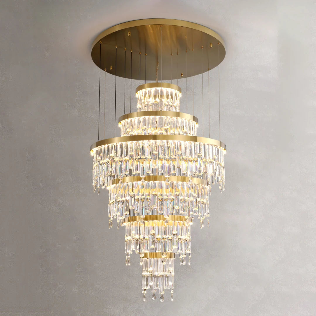 Prazzo Ring Staircase Crystal Chandelier