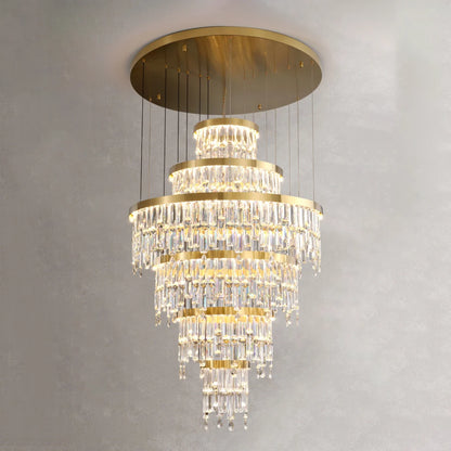 Prazzo Ring Staircase Crystal Chandelier