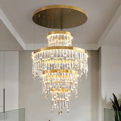 Prazzo Ring Staircase Crystal Chandelier