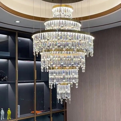 Prazzo Ring Staircase Crystal Chandelier