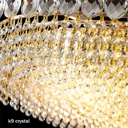 Big Luxury Crystal LED Ceiling Chandeliers for Living Room New Gold Hanging Lamps for Ceiling Modern Home Decor Lustre Lighting