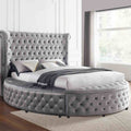 1pc Unique Round Glam Bed