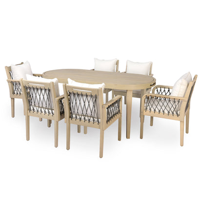 7-Piece Outdoor Acacia Wood Dining Set