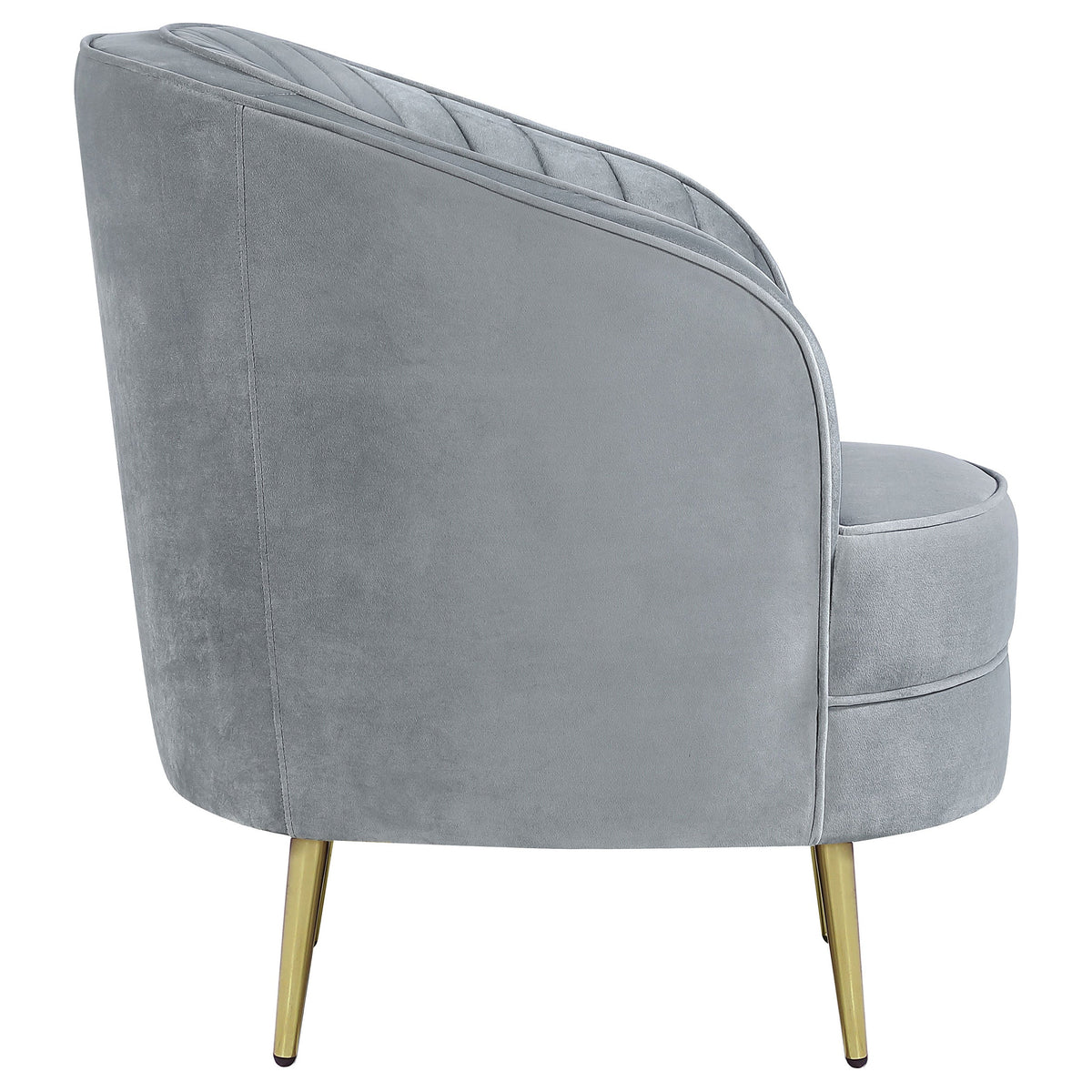 Grey Velvet Accent Chair