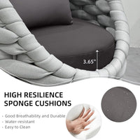 Outdoor Patio Furniture Set Built for All-Weather Comfort, Rust-Proof Aluminum, UV-Resistant Rope, Thick Cushions