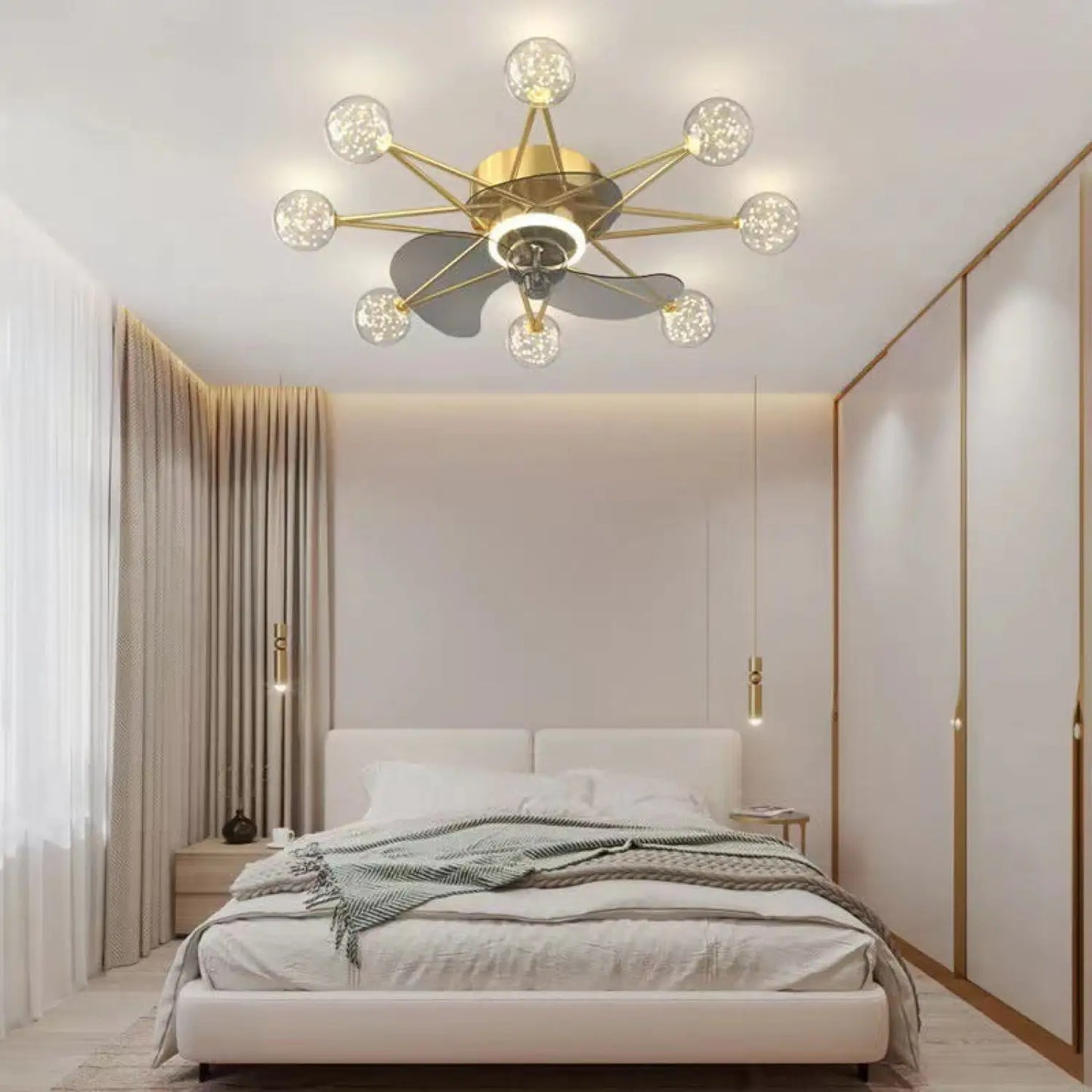Ceiling Fan Light Modern Design for Living & Dining Room