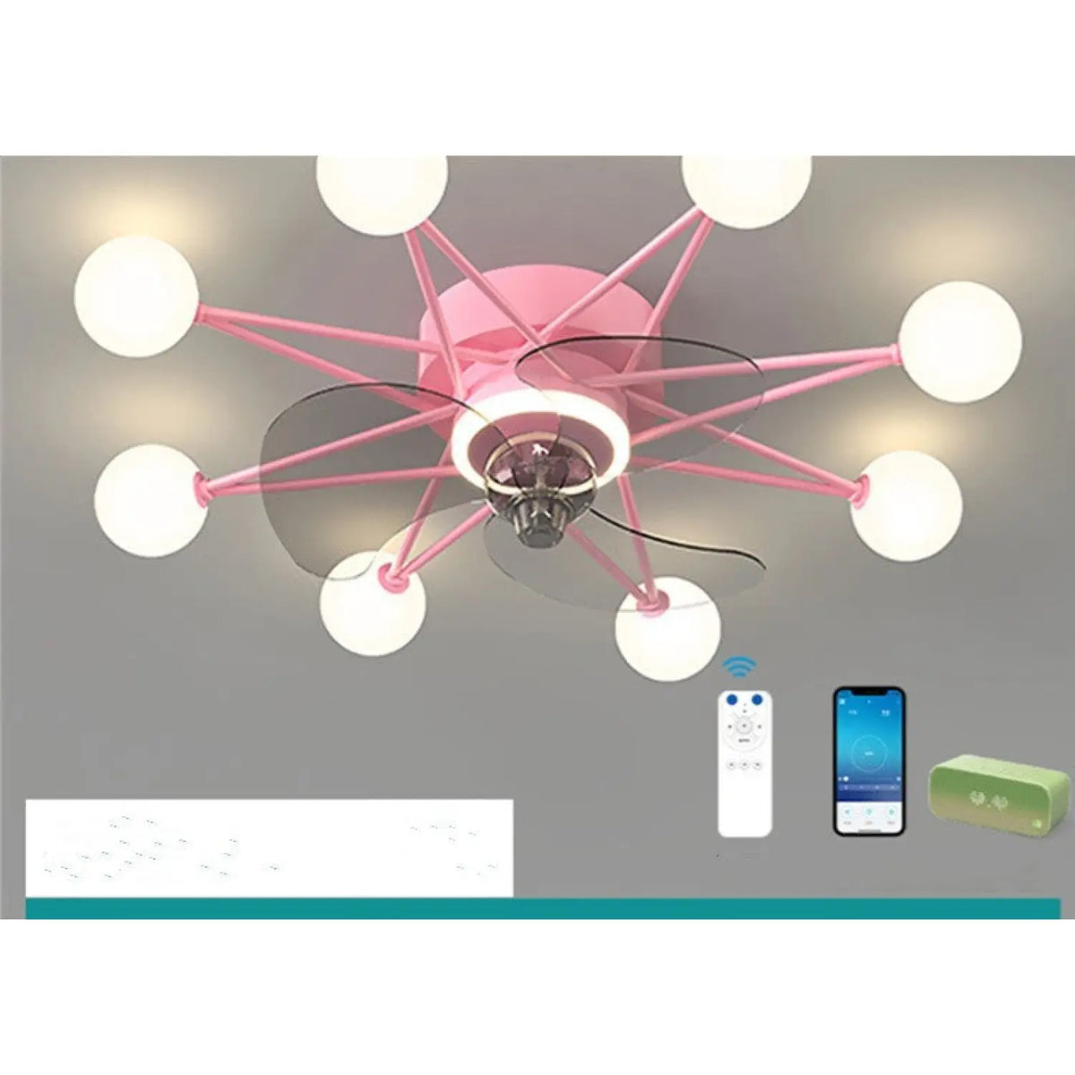 Ceiling Fan Light Modern Design for Living & Dining Room