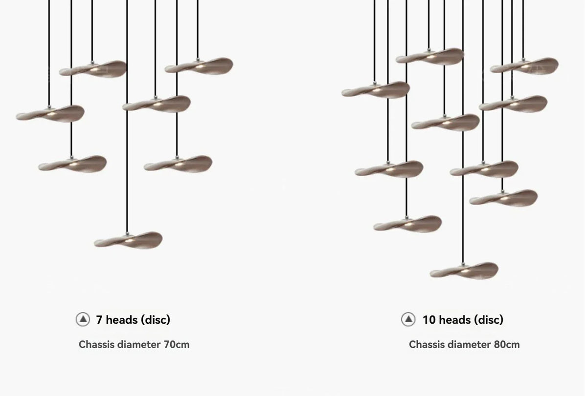 Chandelier - Multi-head Walnut