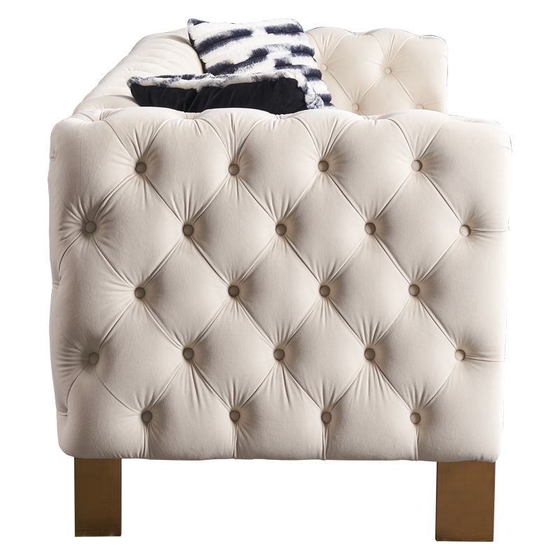 Chesterfield - Modern Tufted Living Room Sofa, 84.25''W Couch