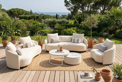 Serene Outdoor 6-Piece Lounge Set –  2-Sofas, Arm chair and Table Set
