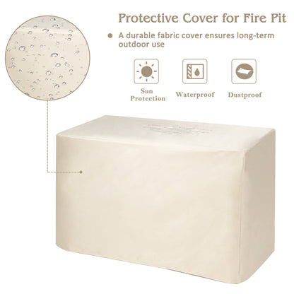5-Piece Patio Furniture Set with Propane Fire Pit Table